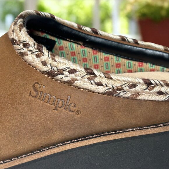 Simple $149 Leather Clog Mules Women’s 6 Brown Platform Slip-On Boho Comfortcore - Picture 8 of 14